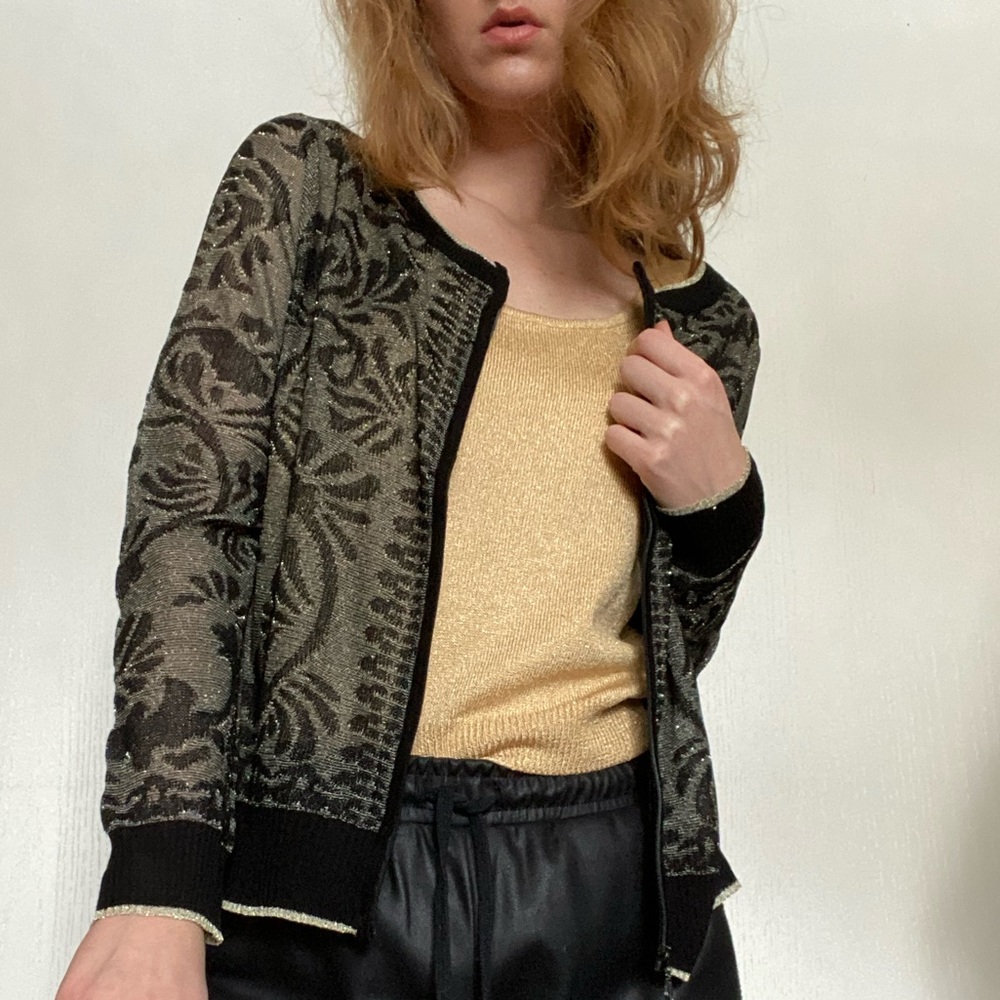 💫SOLD💫Vertigo Zip Cardigan Sweater NWT